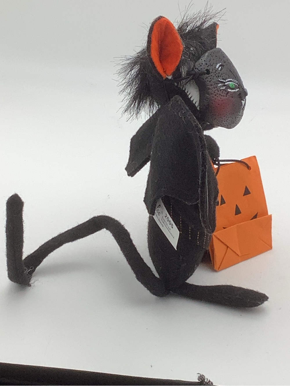 2005 Annalee Posable Halloween Mouse in Bat Costume - Picture 4 of 10